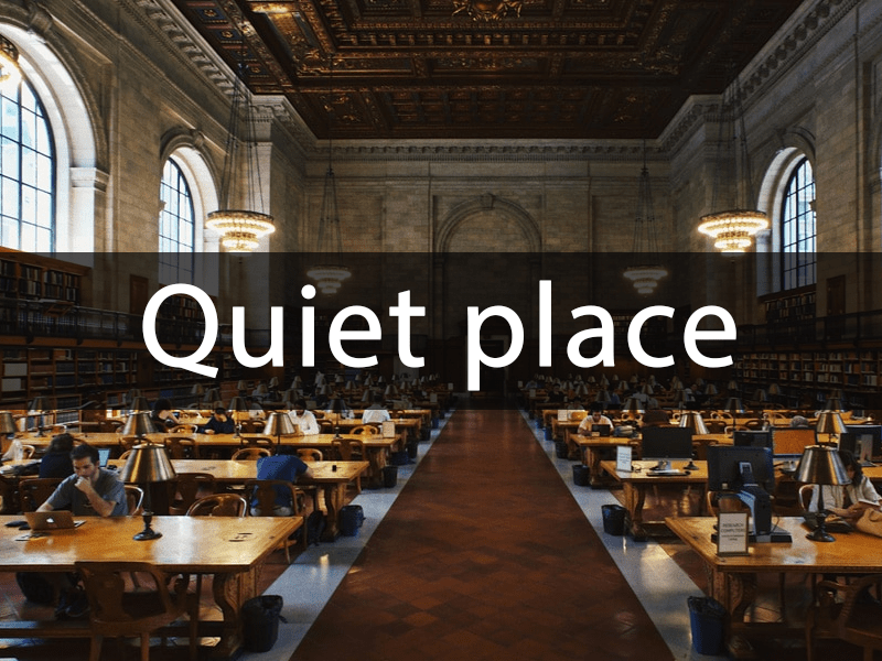 Place with no background noise