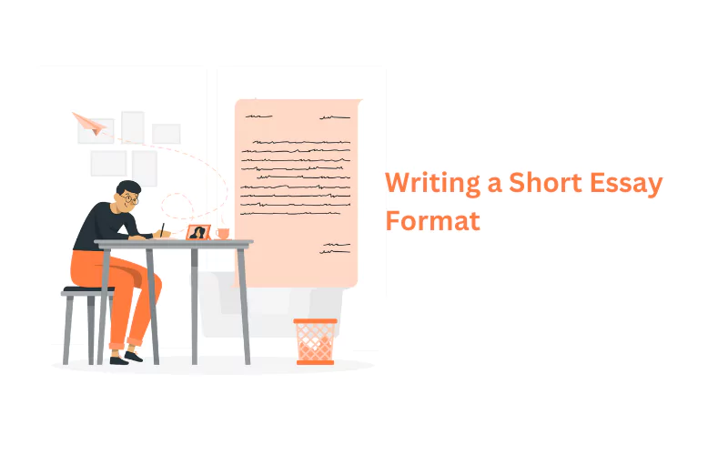 The image shows a student taking guidance on short essay format The image shows a student taking guidance on short essay format