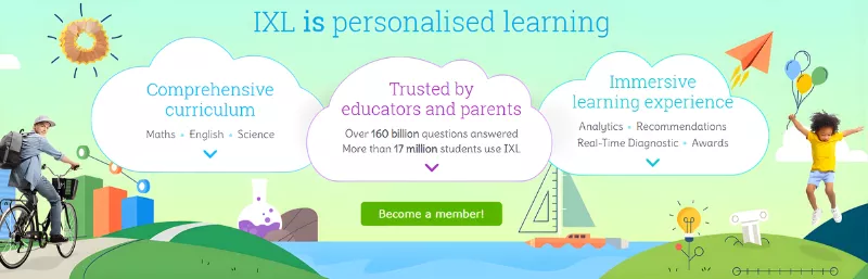 Banner explaining the personalized learning platform used by millions to help students find correct IXL answers<br />
