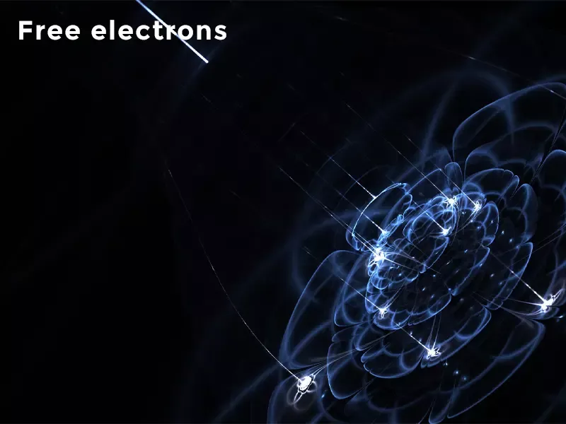 Free electrons<br />

