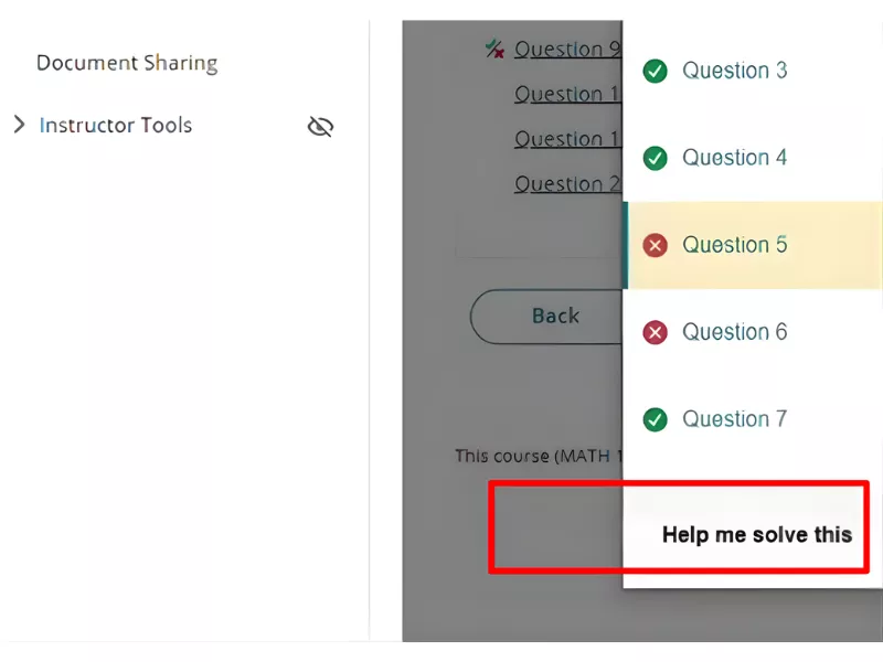 a portal image for finding “Help Me Solve This” to get MyMathLab homework answers