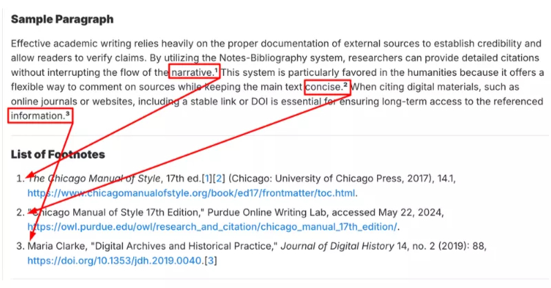 an image explaining an example of a Chicago footnote citation an image explaining an example of a Chicago footnote citation
