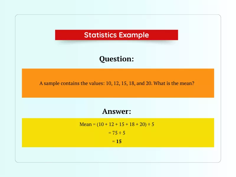 Statistics WileyPLUS answers example showing mean calculation with step-by-step solution 