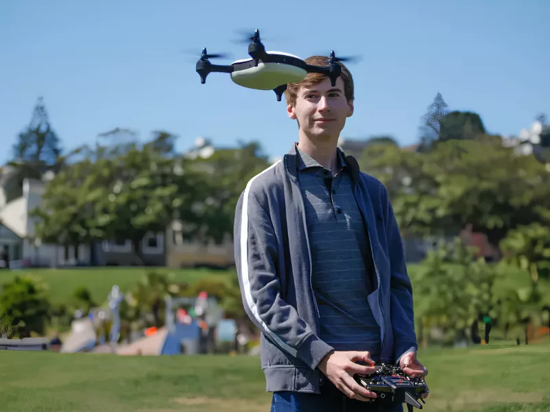 real image of George Matus, whose passion project "Teal Drone" gained him global popularity.
