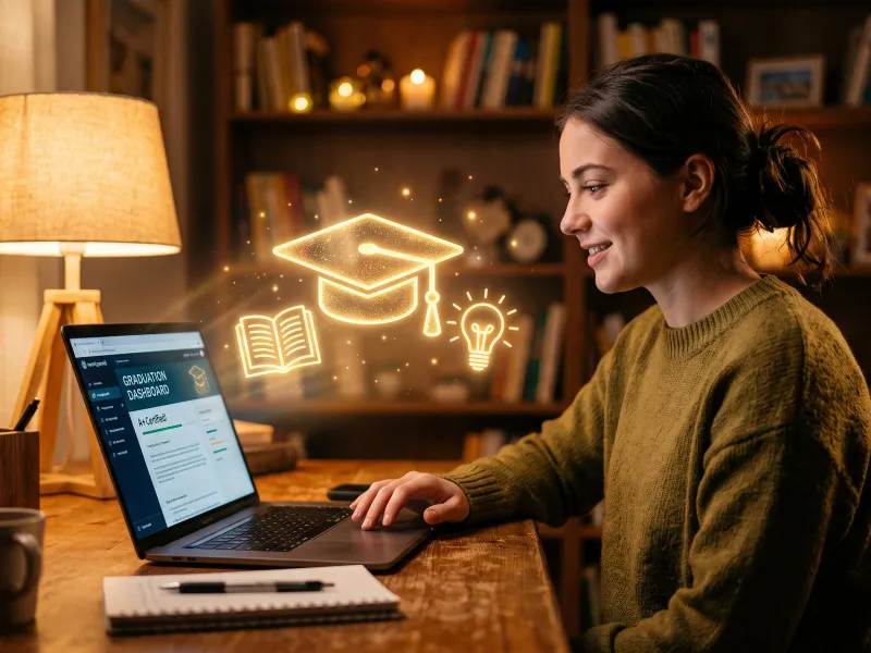 A student evaluating online learning platforms explained for academic success.